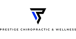 Abstract “F” style logo with Prestige Chiropractic & Wellness text