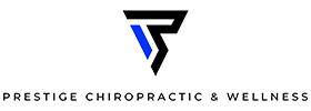 Modern black and blue geometric logo