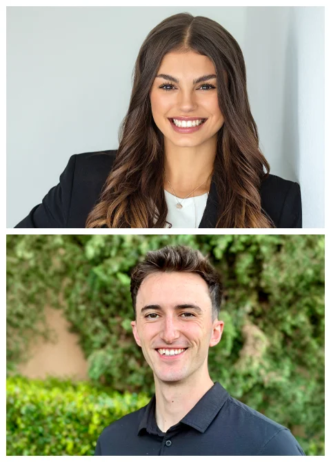 Copilot said: Two professional headshots of smiling staff members